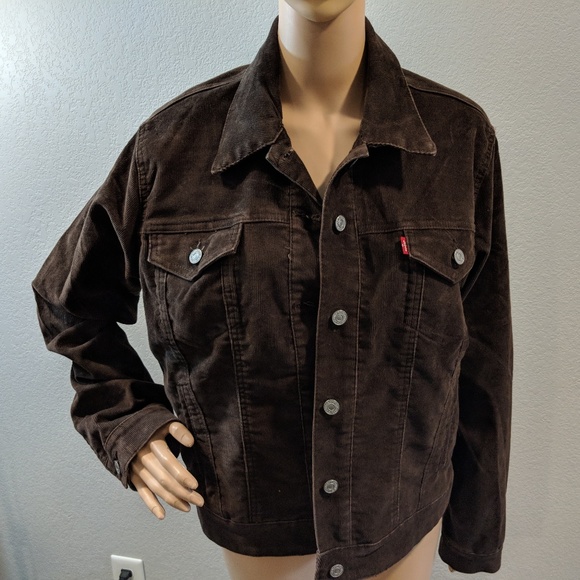 levis brown cord jacket